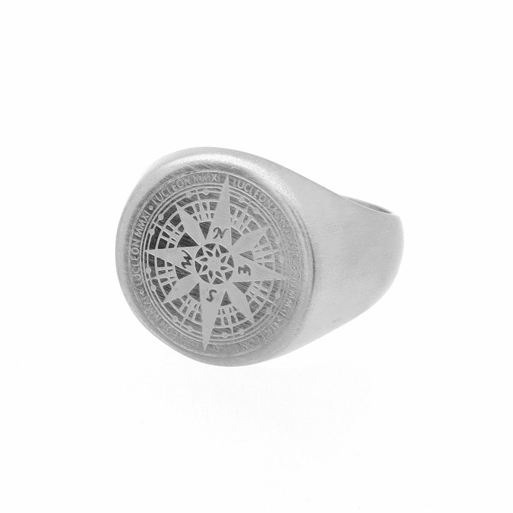 Stainless Steel Compass Rose Ring-Stainless Steel Rings-3-Glitters