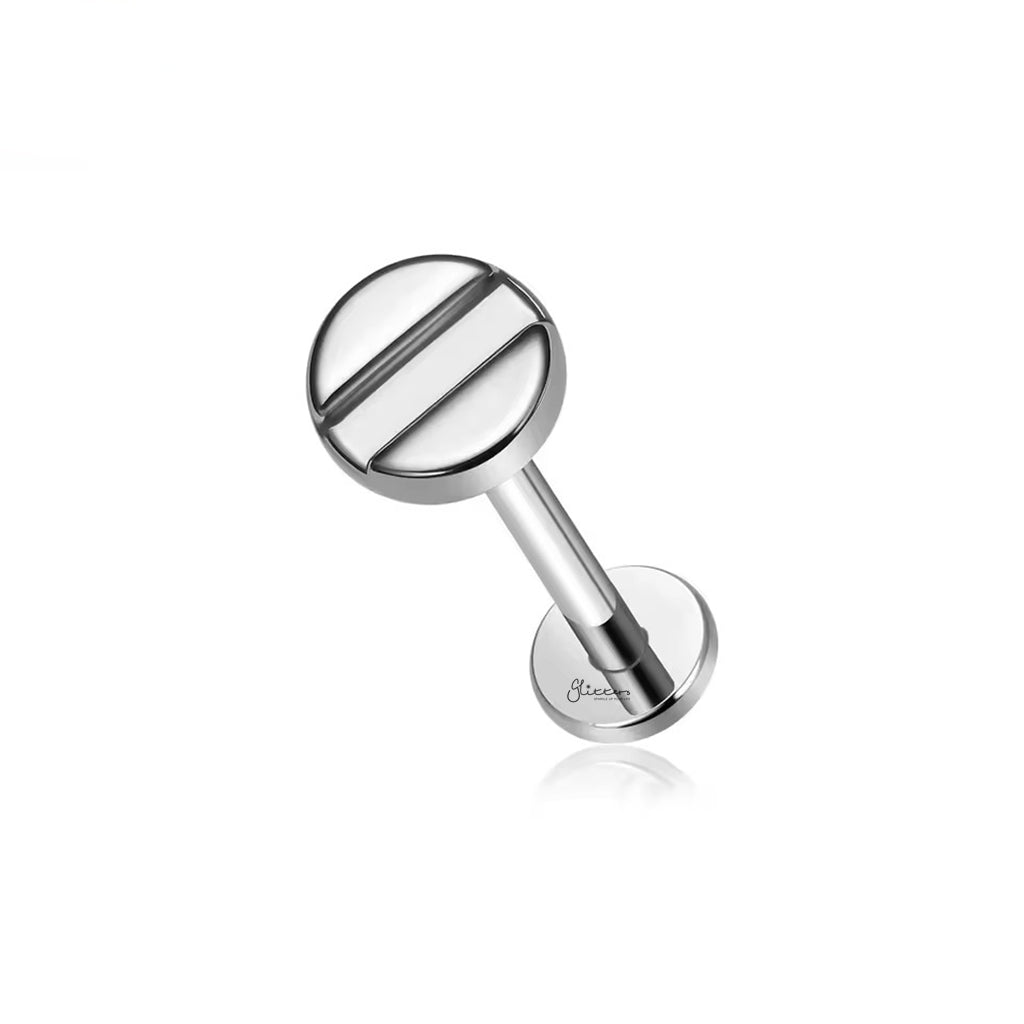 Screw Head Titanium Flat Back Stud Earring