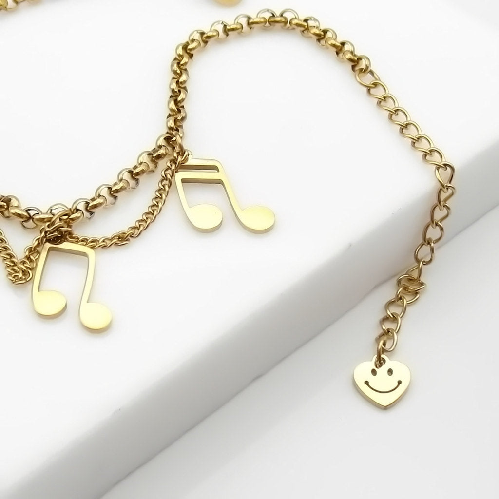 Stainless Steel Music Notes Bracelet-Stainless Steel Bracelets-4-Glitters