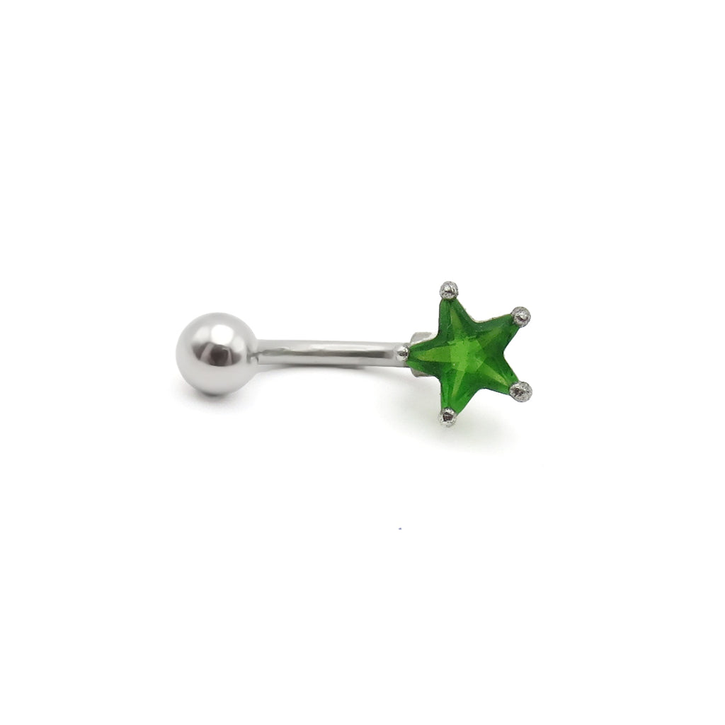 Star CZ Belly Button Rings-Belly Rings-2-Glitters