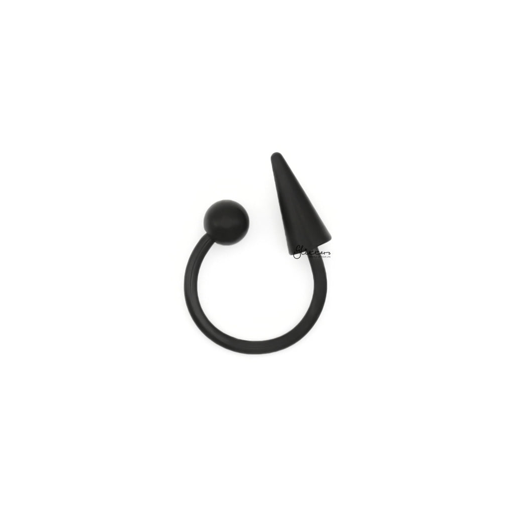 Spike and Ball Lippy Loop Labret Horseshoe Rings-Horseshoes-5-Glitters
