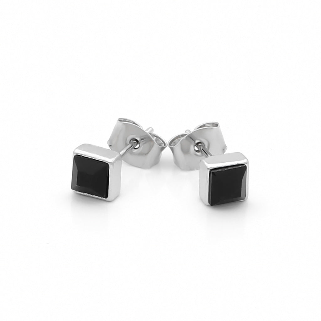Square Crystal Stud Earrings-Stud Earrings-4-Glitters
