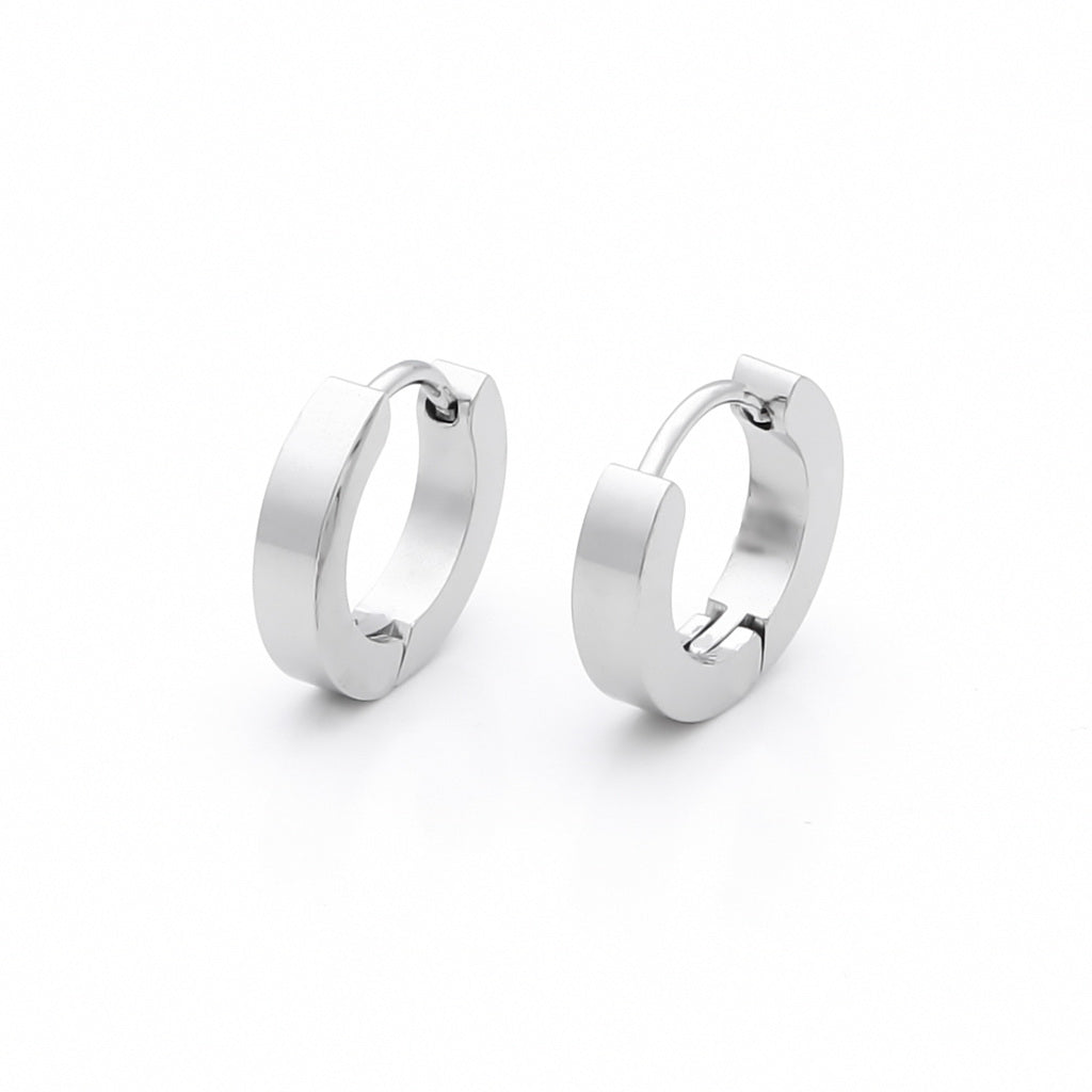 Stainless Steel Hinged Hoop Earrings - 3x9-Hoop Earrings-1-Glitters
