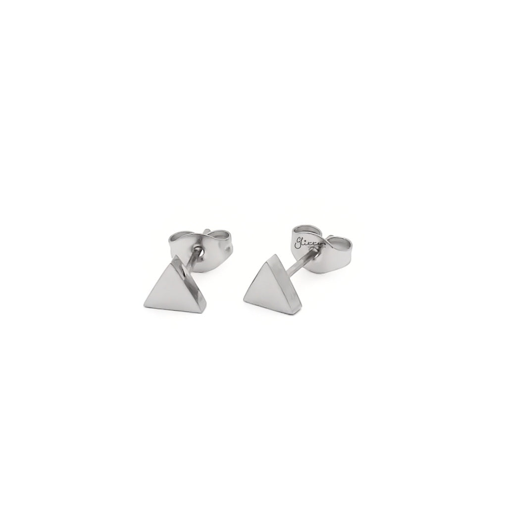 Stainless Steel Triangle Stud Earrings