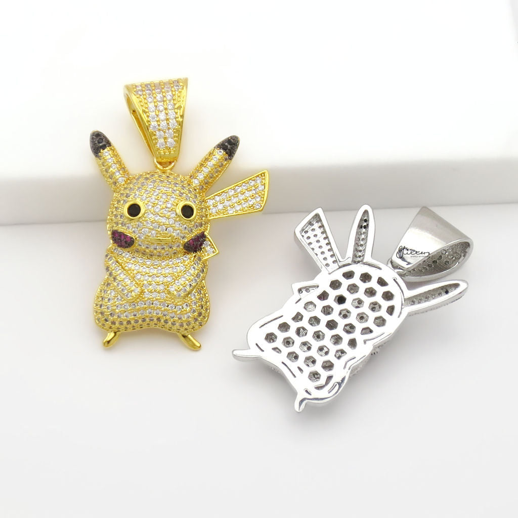 Iced Out Pikachu Pendant - Gold