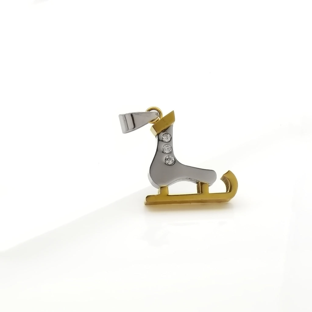 Stainless Steel Ice Skate Boot Pendant-Pendants-3-Glitters