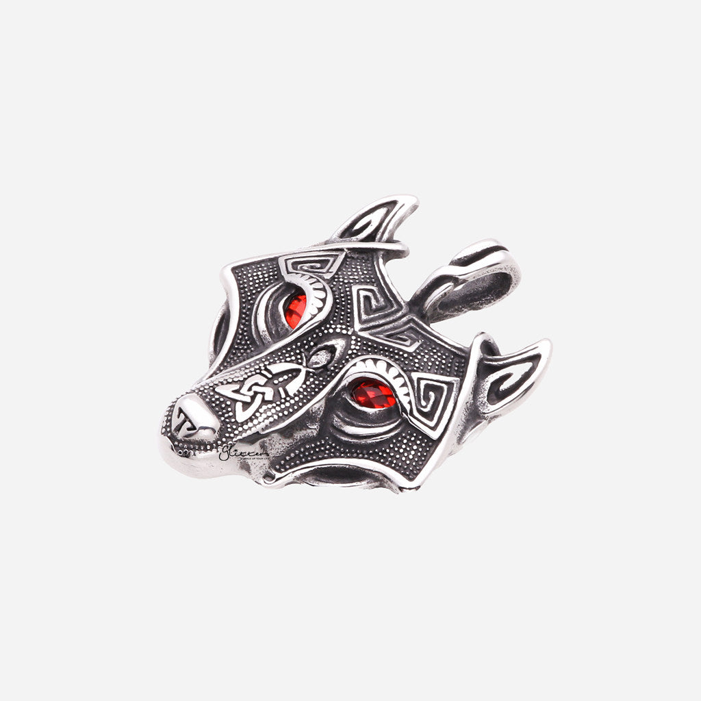 Stainless Steel Viking Wolf Pendant-Pendants-2-Glitters