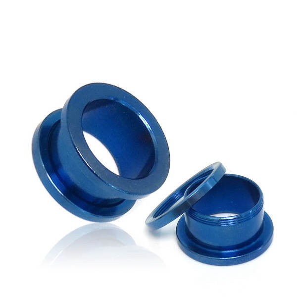 Blue Surgical Stainless Steel Screw Fit Flesh Tunnels-Body Piercing Jewellery, Plug, Tunnel-145-Glitters