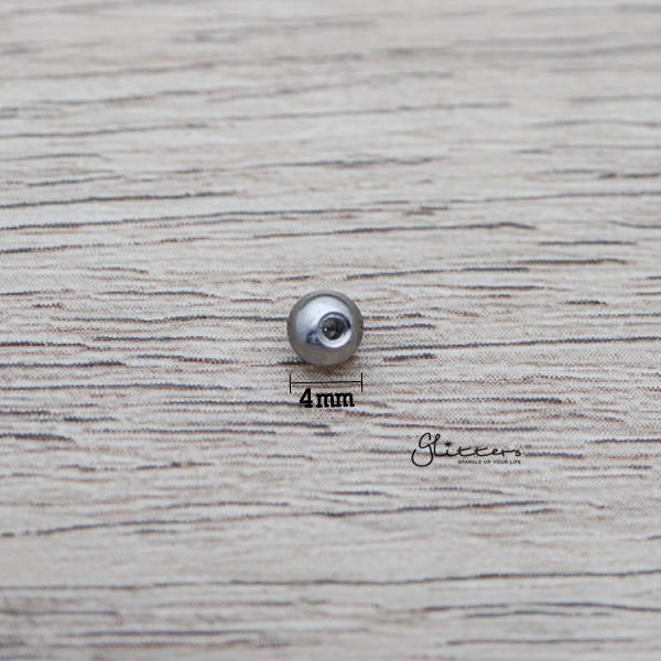 16GA 316L Surgical Stainless Steel Threaded 3mm and 4mm Balls-Body Jewelry Parts, Body Piercing Jewellery, Replacement ball-16g_b-4mm_New-Glitters