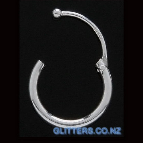 20 Gauge .925 Solid Sterling Silver Nose Hoops With Bone End-Body Piercing Jewellery, Nose Piercing Jewellery, Nose ring, Nose Studs-237-Glitters