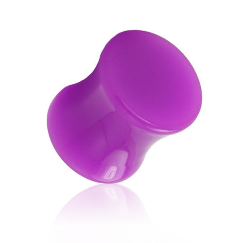 Purple Color Solid UV Acrylic Saddle Plugs-Body Piercing Jewellery, Plug, Sale, Tunnel-278-Glitters