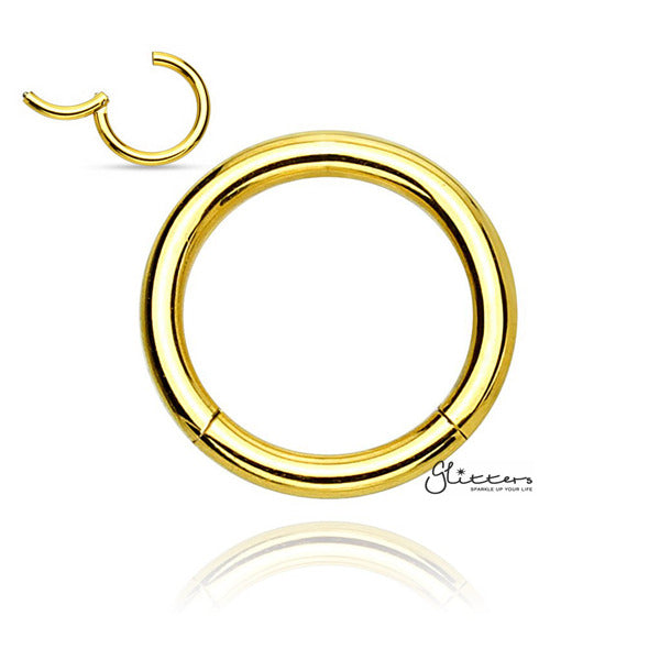 20 Gauge Hinged Segment Nose Hoop Rings-Silver | Gold-Best Sellers, Body Piercing Jewellery, Cubic Zirconia, Hoop Earrings, Nose Piercing Jewellery, Nose Ring, Nose Studs, Septum Ring, Tragus-CP0016G_01-Glitters