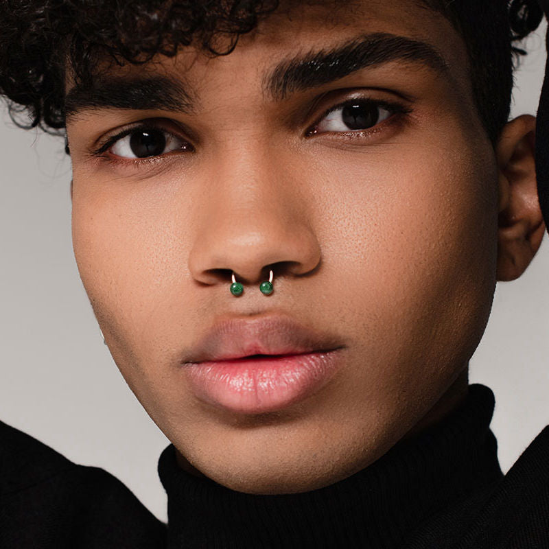 Semi Precious Stone Internally Threaded Horseshoes - Amethyst-Body Piercing Jewellery, Horseshoe, Septum Ring, Tragus-CP0021-M_fd0d9510-3cca-4ca5-8608-2f6b1ed71cf0-Glitters