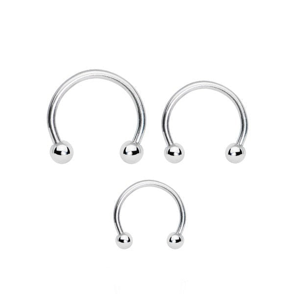 16Gauge Surgical Steel Horseshoe/Circular Barbells with Ball-Body Piercing Jewellery, Horseshoe, Nipple Barbell, Septum Ring-CP01B-1-Glitters