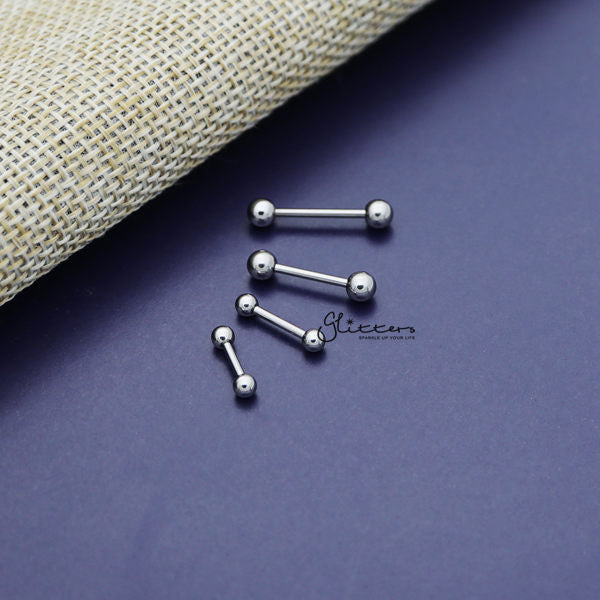 16Gauge 316L Surgical Steel Straight Barbells with Balls-6mm|8mm|10mm|12mm-Body Piercing Jewellery, Cartilage, Conch Earrings, Eyebrow, Helix Earrings, Nipple Barbell, Tragus-EB0001-STR-Glitters