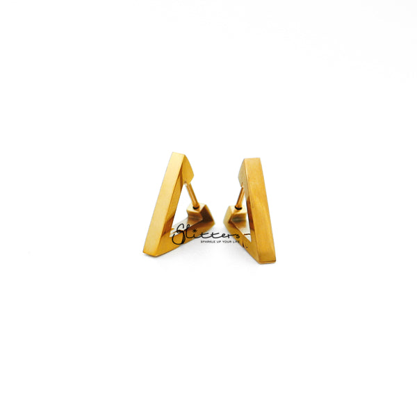 Gold triangle store hoops