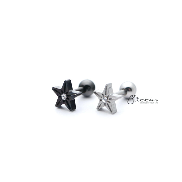 316L Surgical Steel Star with Crystal Barbell for Tragus, Cartilage, Conch, Helix Piercing and More-Body Piercing Jewellery, Cartilage, Conch Earrings, Crystal, Cubic Zirconia, Helix Earrings, Jewellery, Lobe piercing, Tragus-FP0019-07-01_0fc265b9-bd0d-42b0-98c5-81f14f755ec4-Glitters