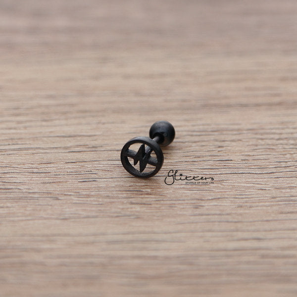 316L Surgical Steel Heartbeat Barbell for Tragus, Cartilage, Conch, Helix Piercing and More-Body Piercing Jewellery, Cartilage, Conch Earrings, Cubic Zirconia, Helix Earrings, Jewellery, Lobe piercing, Tragus-FP0019-10_03-Glitters