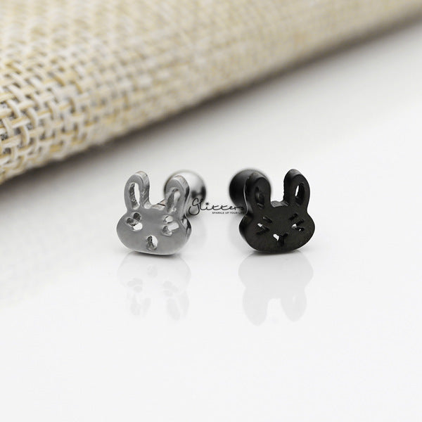 316L Surgical Steel Rabbit Barbell for Tragus, Cartilage, Conch, Helix Piercing and More-Body Piercing Jewellery, Cartilage, Conch Earrings, Cubic Zirconia, Helix Earrings, Jewellery, Lobe piercing, Tragus-FP0019-25A_600-Glitters
