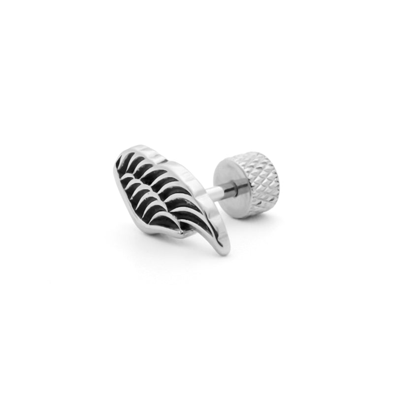 Stainless Steel Wing Fake Plug Earring-Body Piercing Jewellery, earrings, Fake Plug, Jewellery, Men's Earrings, Men's Jewellery, Stainless Steel-FP0212-2_800-Glitters