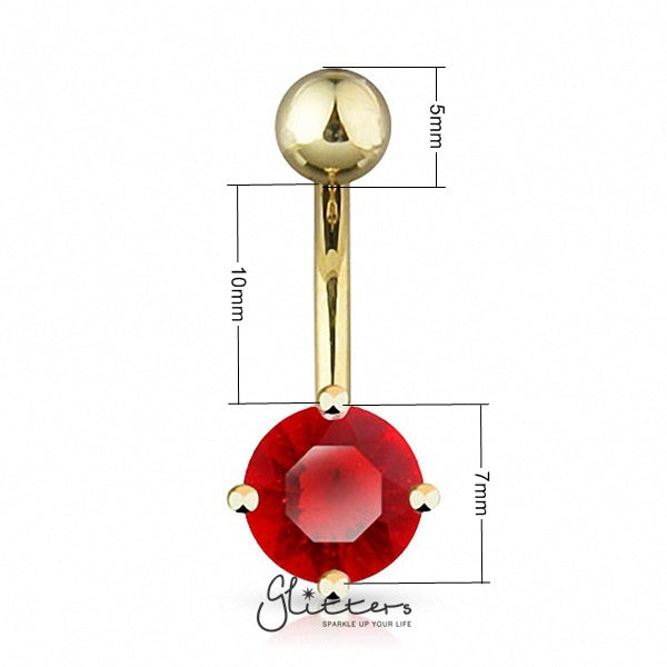 Solid 14k Yellow Gold 14 Gauge Cone CZ Belly Ring / 14k Cone Belly But –  Brilliant Bijou