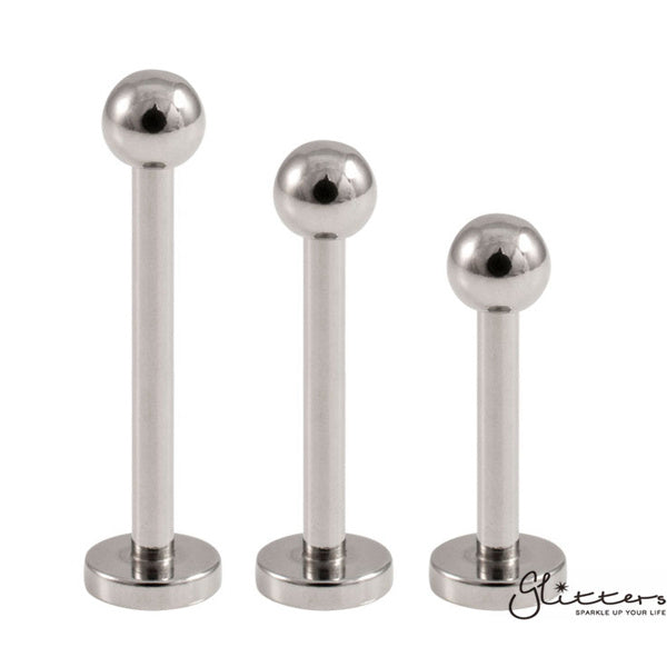 16GA 316L Surgical Steel Classic Labret Monroe with 3mm Ball-Body Piercing Jewellery, Labret, Monroe-LB0006-Ball1-Glitters