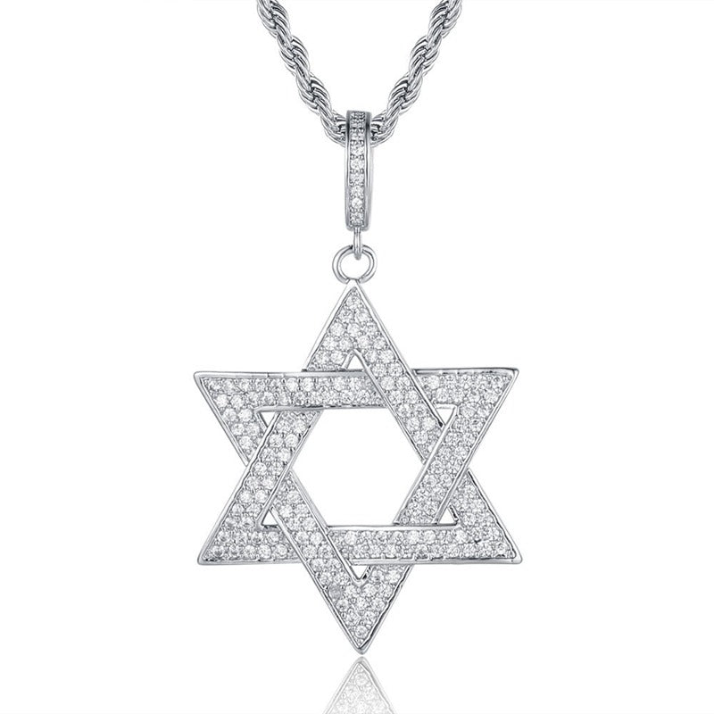 Iced out hot sale star pendant