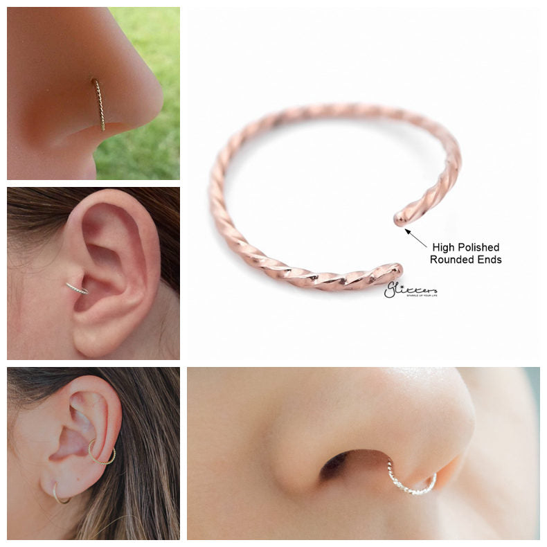 Rose gold surgical 2025 steel nose ring