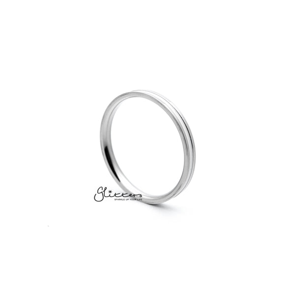 White Enamel Filled Center Stainless Steel Women's Rings-Jewellery, Rings, Stainless Steel, Stainless Steel Rings, Women's Jewellery, Women's Rings-RG0136_02-Glitters