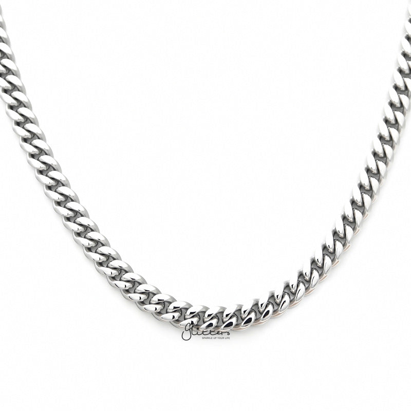 Stainless Steel Miami Cuban Curb Chain Necklace - 6mm Width-Chain Necklaces, Jewellery, Men's Chain, Men's Jewellery, Men's Necklace, Miami Cuban Curb Chain, Necklaces, Stainless Steel, Stainless Steel Chain-SC0082-1_800-Glitters