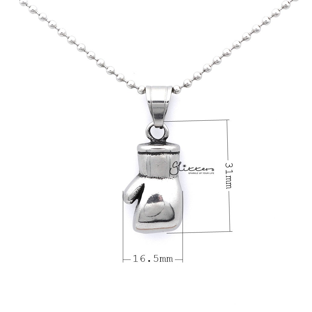 Stainless Steel Boxing Glove Pendant-Jewellery, Men's Jewellery, Men's Necklace, Necklaces, Pendants, Stainless Steel, Stainless Steel Pendant-SP0215_1000-04_New-Glitters