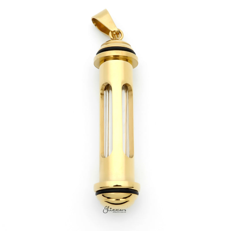 Stainless Steel Screw Cap Glass Bottle Pendant - Gold-Jewellery, Men's Jewellery, Men's Necklace, Necklaces, Pendants, Stainless Steel, Stainless Steel Pendant-SP0278-1_1-Glitters