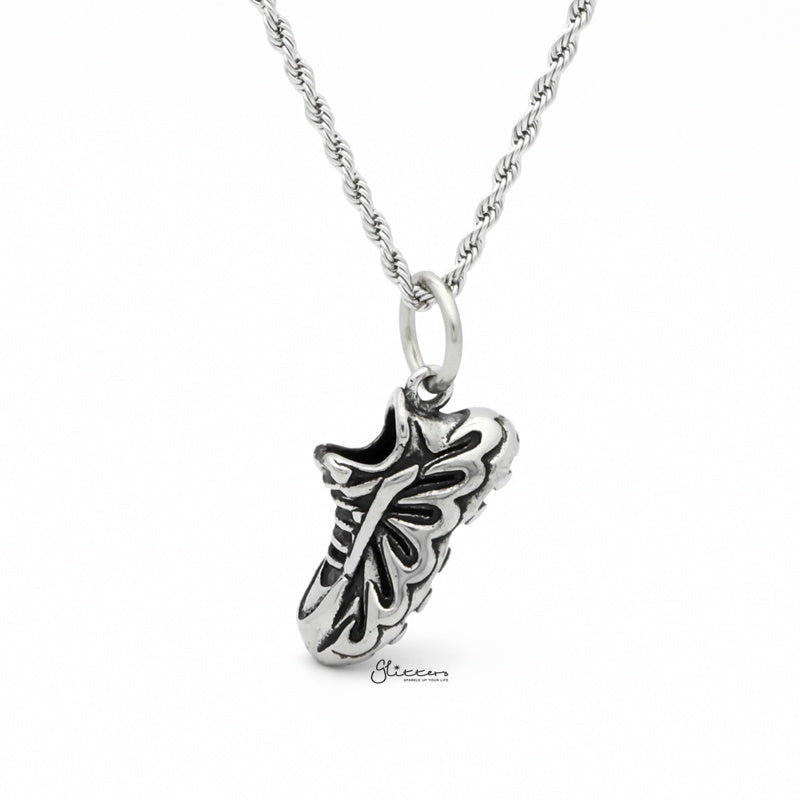 Stainless Steel Running Shoe Pendant-Jewellery, Men's Jewellery, Men's Necklace, Necklaces, Pendants, Stainless Steel, Stainless Steel Pendant-SP0281-1_1-Glitters