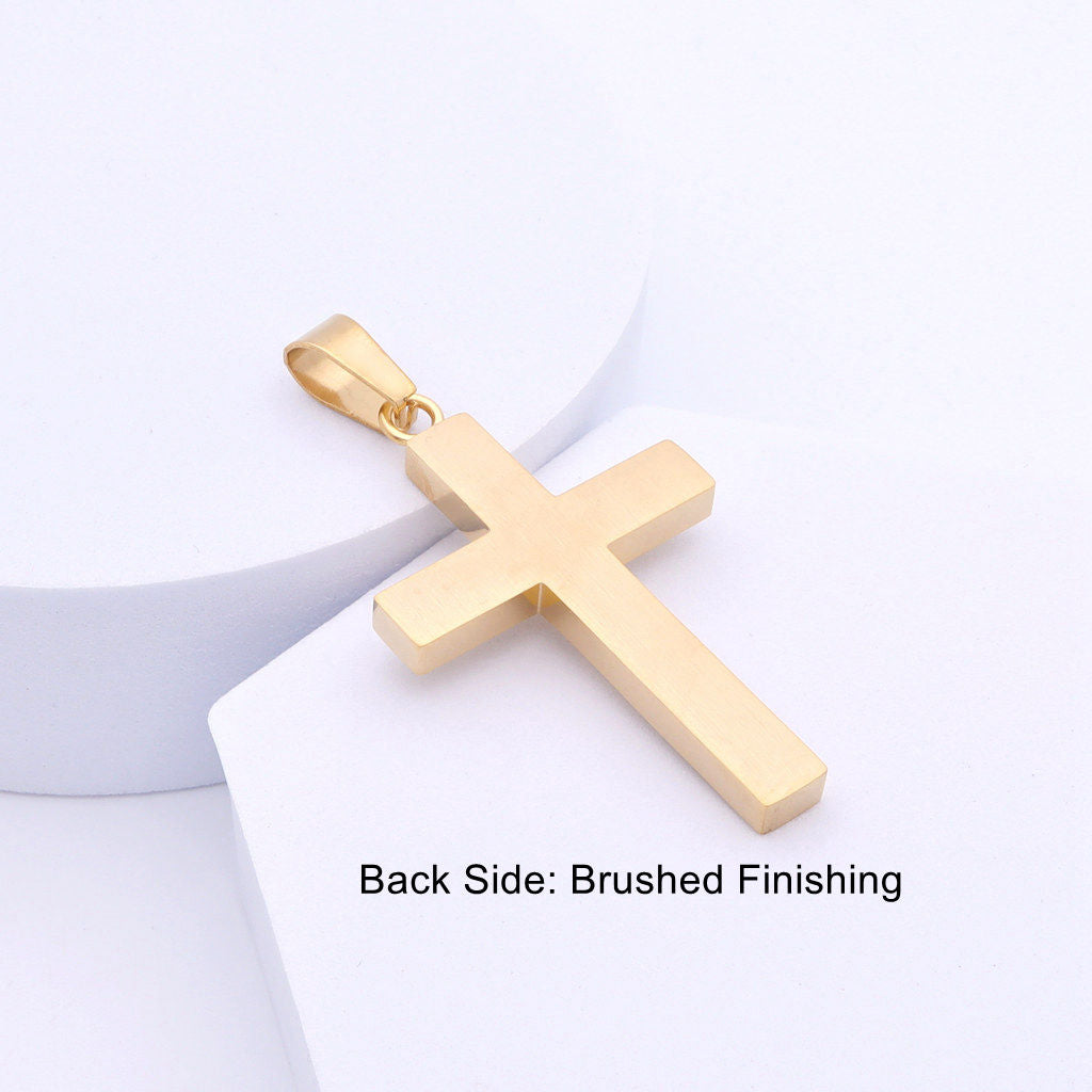 Lord's Prayer Cross Pendant - Gold-Pendants-3-Glitters