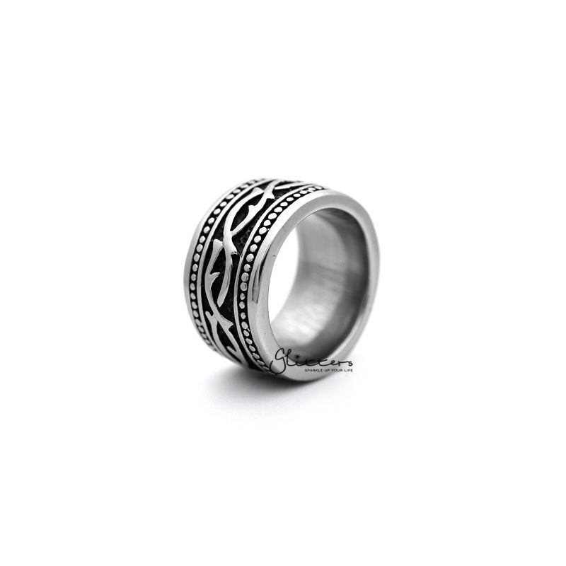 Stainless Steel Retro Gothic Pattern Casting Men's Rings-Jewellery, Men's Jewellery, Men's Rings, Rings, Stainless Steel, Stainless Steel Rings-SR0049_800-01-Glitters