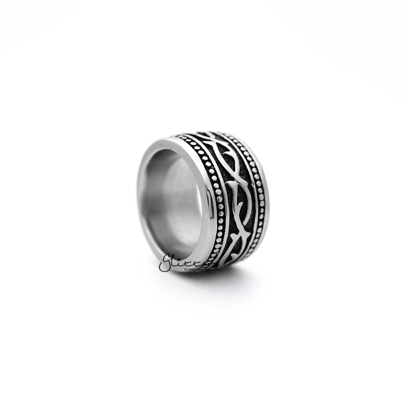 Stainless Steel Retro Gothic Pattern Casting Men's Rings-Jewellery, Men's Jewellery, Men's Rings, Rings, Stainless Steel, Stainless Steel Rings-SR0049_800-02-Glitters