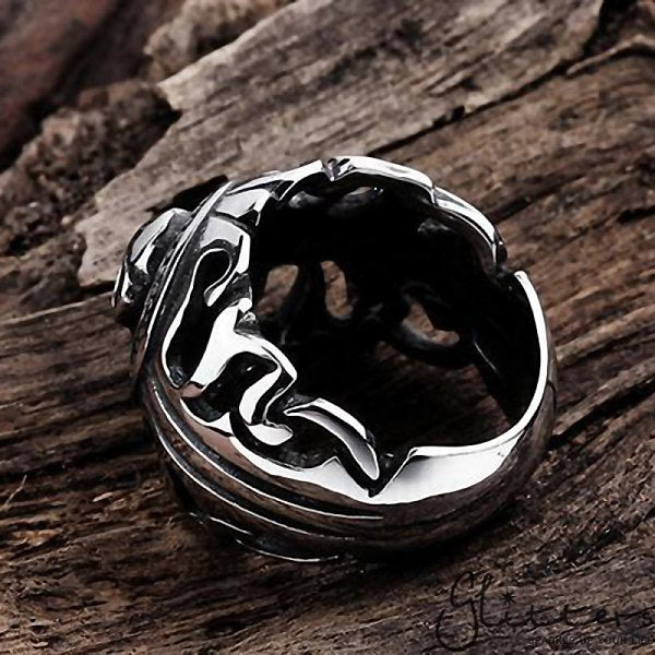 Stainless Steel Skull Cast Ring-Jewellery, Men's Jewellery, Men's Rings, Rings, Stainless Steel, Stainless Steel Rings-SR01971-Glitters