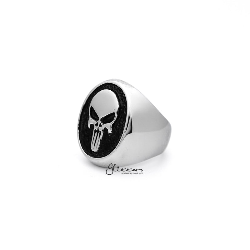 Stainless Steel Punisher Skull Casting Men's Rings-Jewellery, Men's Jewellery, Men's Rings, Rings, Stainless Steel, Stainless Steel Rings-SR0215_800-02-Glitters