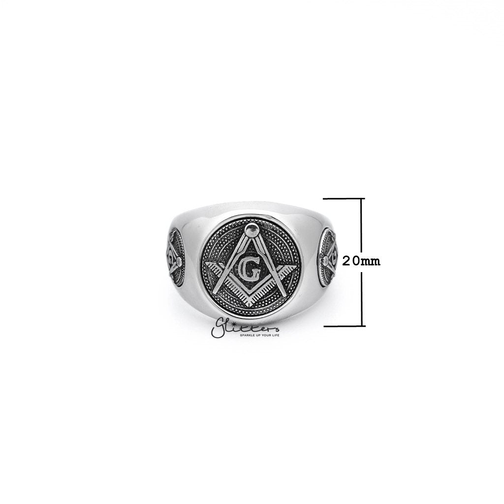 Stainless Steel Masonic Casting Men's Ring-Jewellery, Men's Jewellery, Men's Rings, Rings, Stainless Steel, Stainless Steel Rings-SR0247_1000-01_New-Glitters