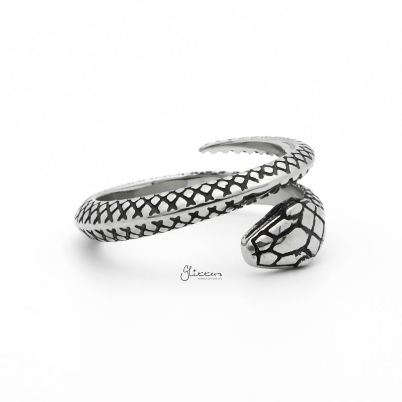 Stainless Steel Snake Ring - Silver-Jewellery, Men's Jewellery, Men's Rings, Rings, Stainless Steel, Stainless Steel Rings, Women's Rings-SR0284-3_800-Glitters