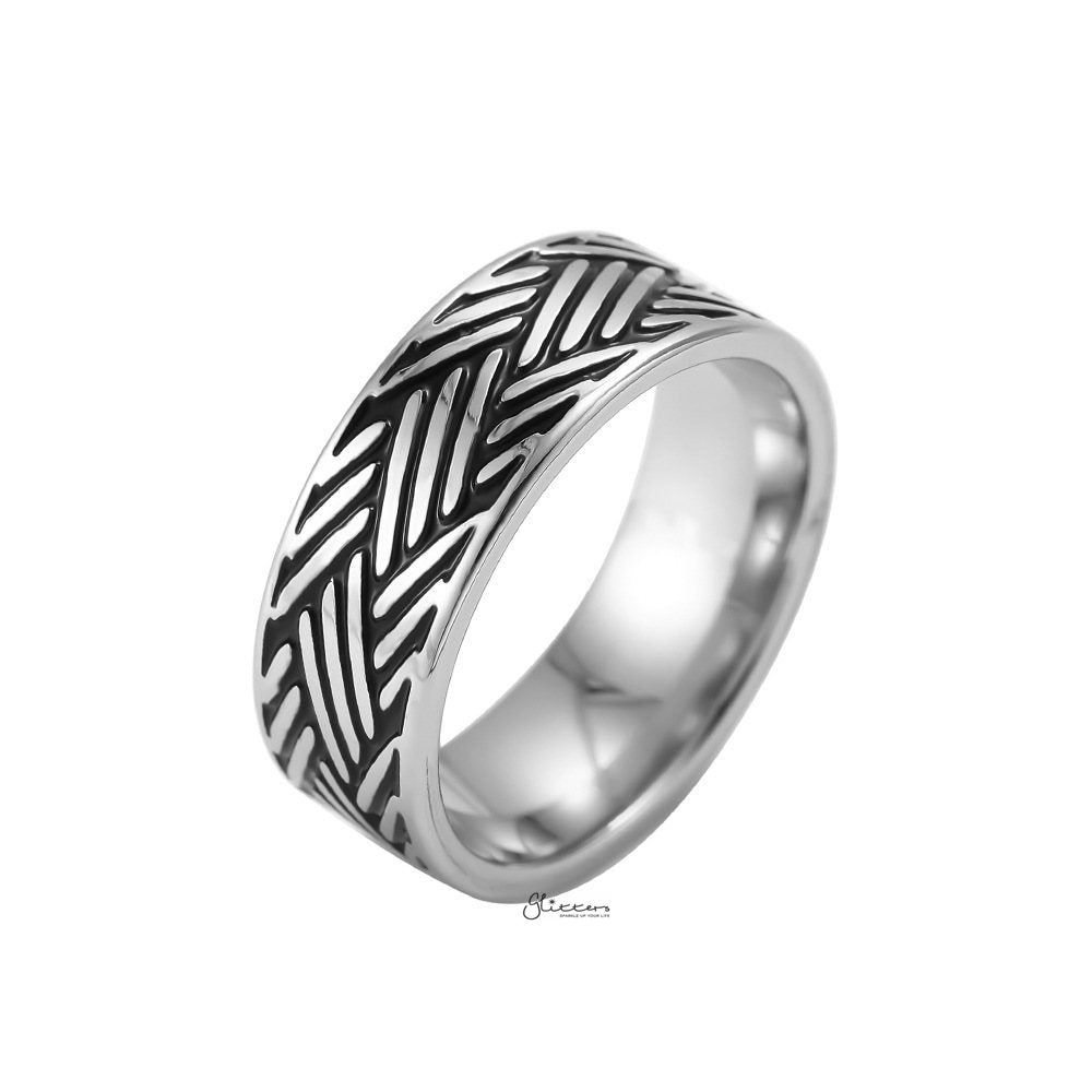 Stainless Steel Multi Lines Band Ring-Jewellery, Men's Jewellery, Men's Rings, Rings, Stainless Steel, Stainless Steel Rings-SR0296_1__1-Glitters