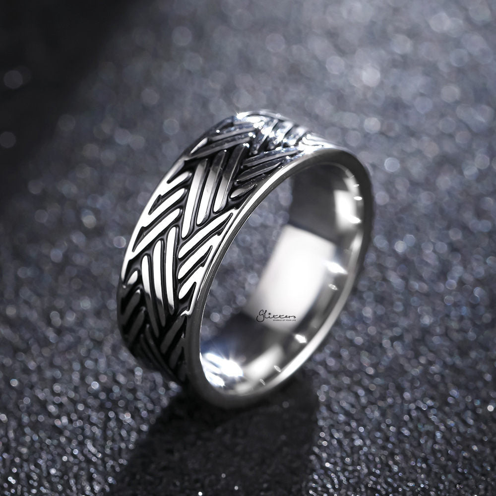 Stainless Steel Multi Lines Band Ring-Jewellery, Men's Jewellery, Men's Rings, Rings, Stainless Steel, Stainless Steel Rings-SR0296_2__1-Glitters