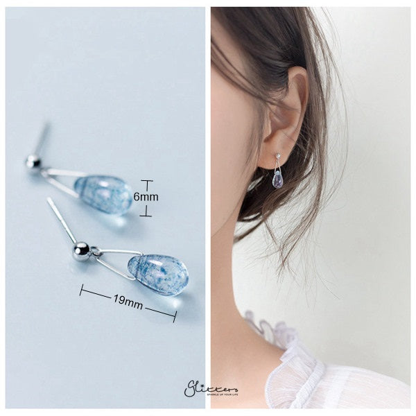 925 Sterling Silver Blue Water Drop Dangle Earrings-Dangle Earring, earrings, Jewellery, Women's Earrings, Women's Jewellery-SSE0343-M_600_New-Glitters