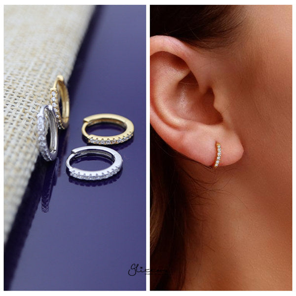 Solid 14k Gold Hoop Earrings for Women | 1.5mm Tube Yellow Gold Hoop  Earrings 14k Real Gold | Flex Continuous Hoop Gold Earrings | 18mm (0.7  Inch) Diameter Small Gold Hoop Earrings