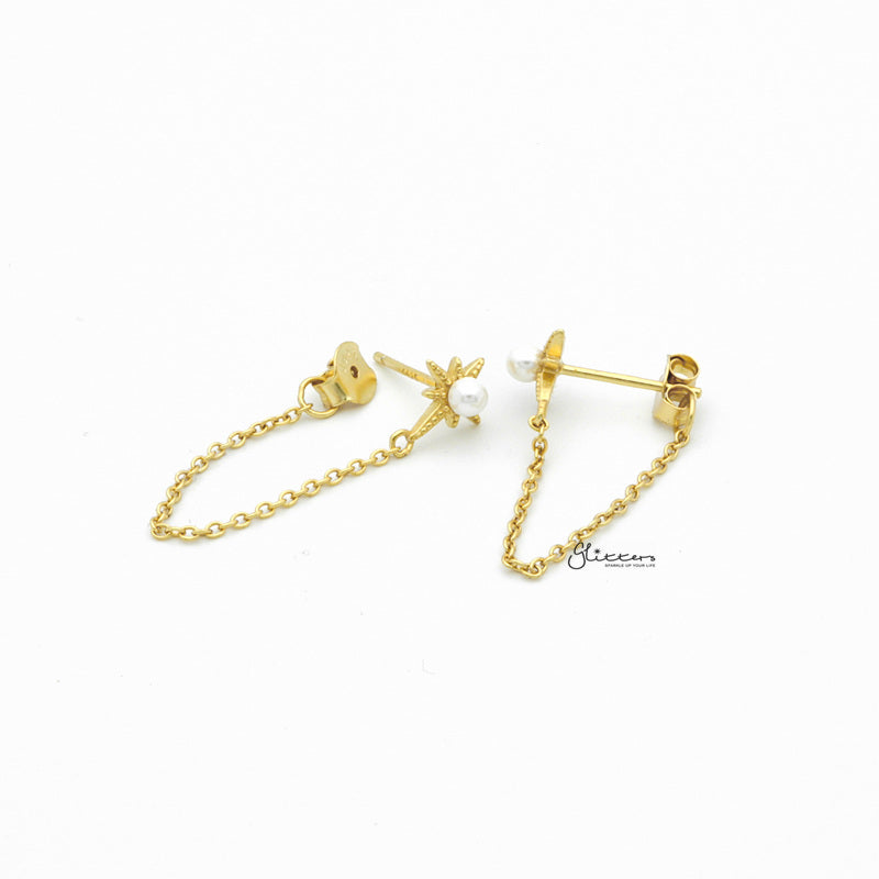 Whirling Ovate Chain Drop Gold Earrings | Jewelry Online Shopping | Gold  Studs & Earrings