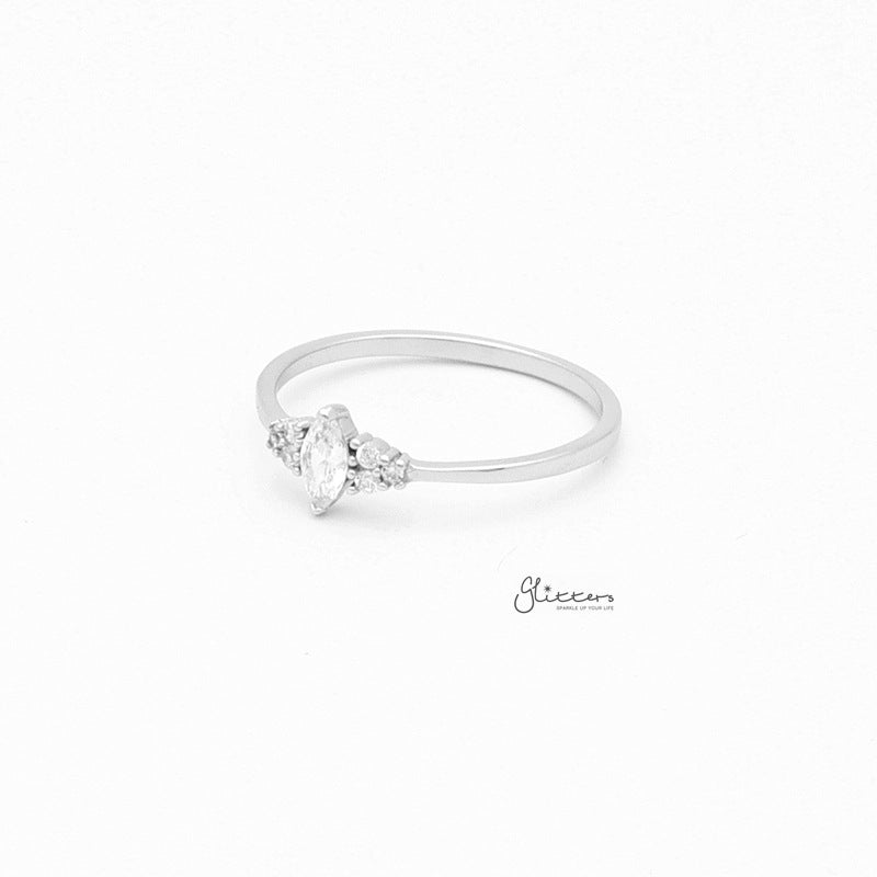 Sterling Silver Rhombus Cut CZ Ring-Cubic Zirconia, Jewellery, Rings, Sterling Silver Rings, Women's Jewellery, Women's Rings-SSR0058-2_800-Glitters