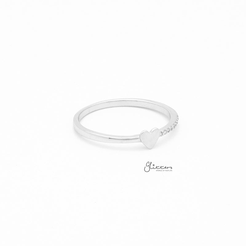 Sterling Silver Heart Ring-Cubic Zirconia, Jewellery, Rings, Sterling Silver Rings, Women's Jewellery, Women's Rings-SSR0059-3_800-Glitters