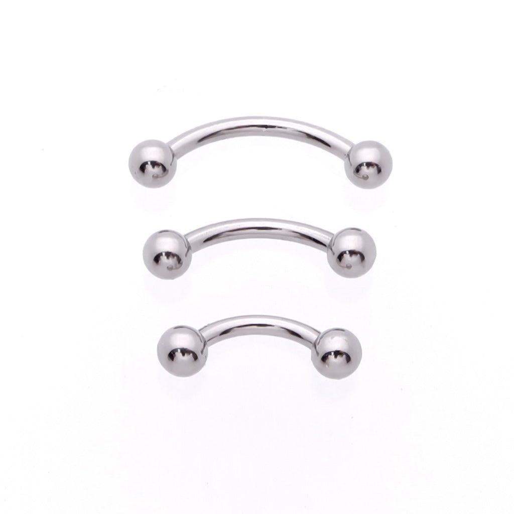 Gemstone heart 16g curved barbell earring 316L stainless steel eyebrow –  Siren Body Jewelry