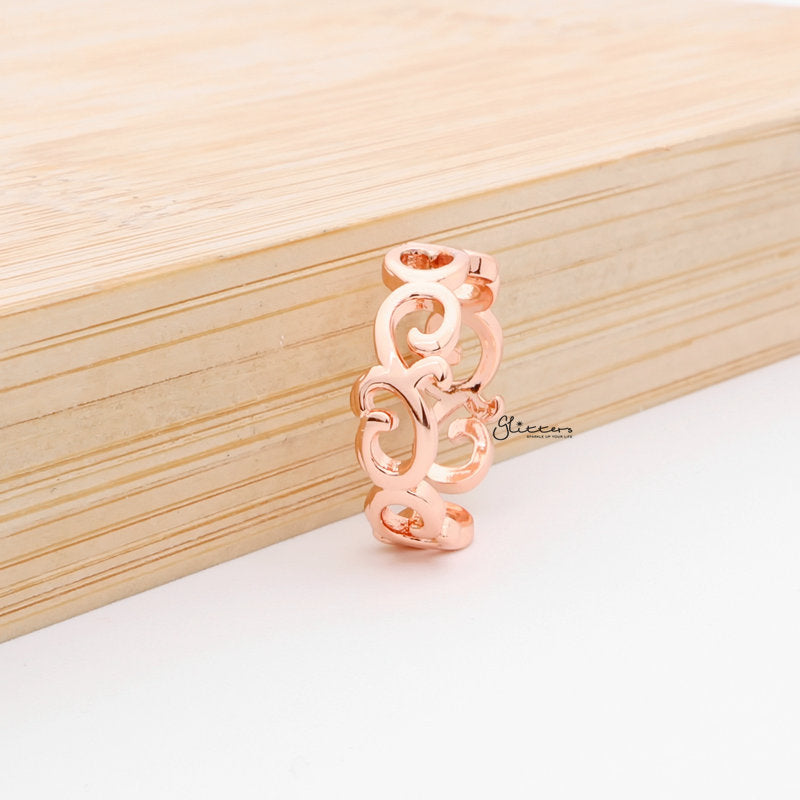 Spiral Pattern Toe Ring - Rose Gold-Jewellery, Toe Ring, Women's Jewellery-TOR0001-RG-3-Glitters