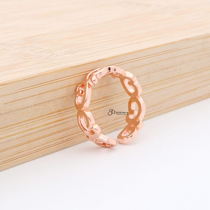 Spiral Pattern Toe Ring - Rose Gold-Jewellery, Toe Ring, Women's Jewellery-TOR0001-RG-4-Glitters